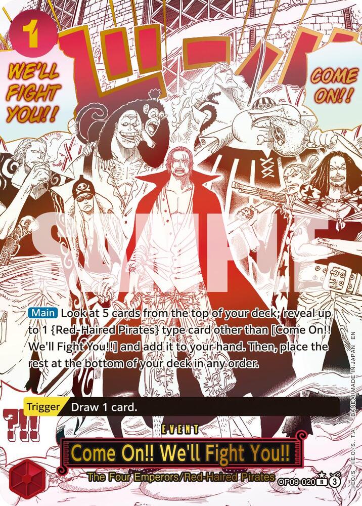 [ MANGA ] Come On!! We'll Fight You!! #OP09-020 - R [PRB-02] Premium Booster - THE BEST - VOL. 2