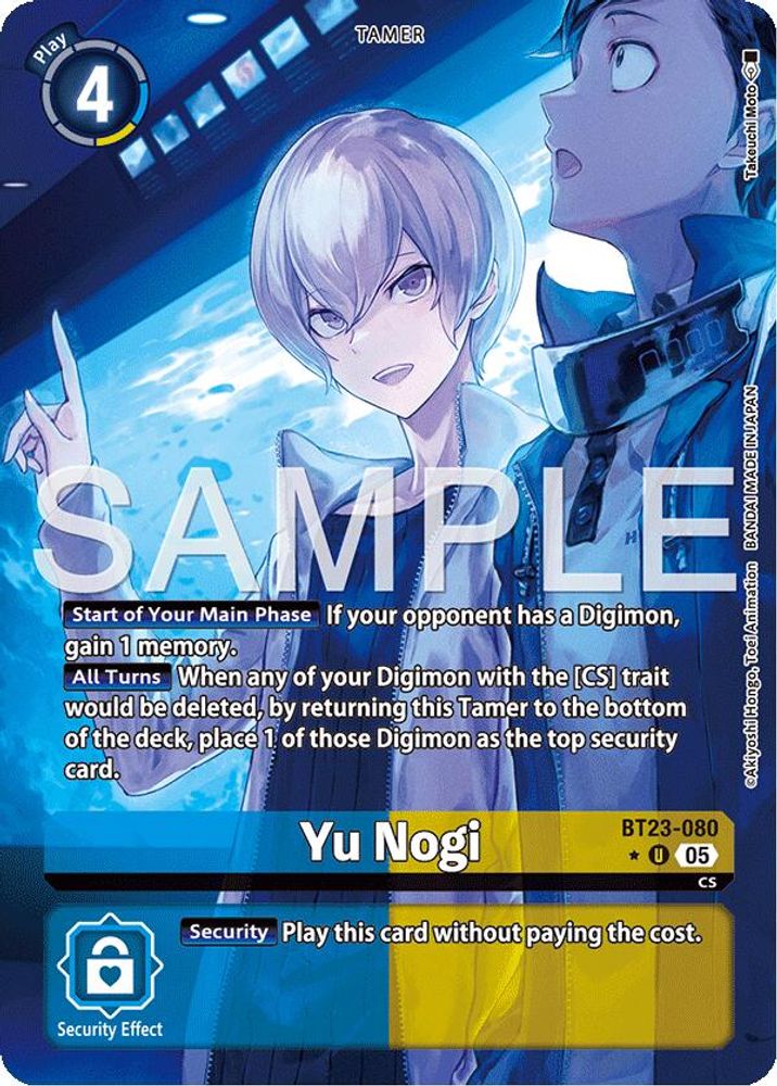Yu Nogi (Alternate Art) (BT23-080) U★ - Digimon Hackers' Slumber