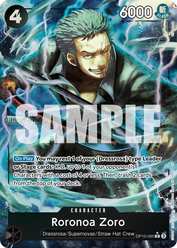 [ALTERNATE ART] (BLACK) [OP10] Roronoa Zoro - #OP10-095 - OP10-095 R [PRB-02] Premium Booster - THE BEST - VOL. 2