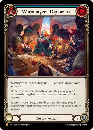 [Rainbow Foil] Warmonger's Diplomacy (#SUP270) - Legendary - FAB Super Slam