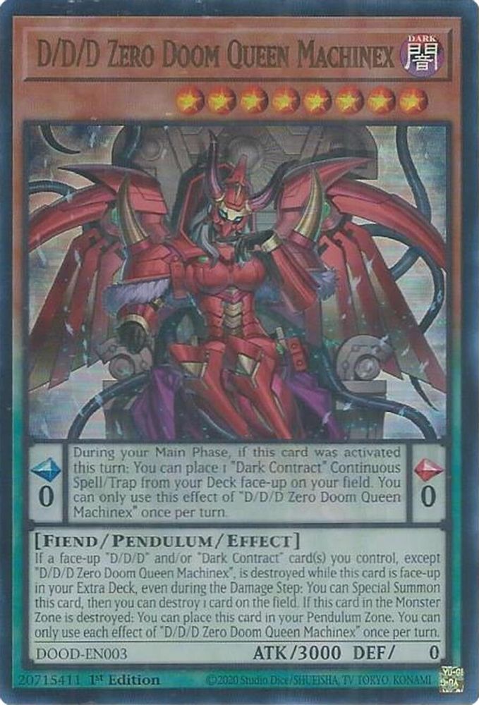 D/D/D Zero Doom Queen Machinex - (DOOD-EN003) - Ultra Rare 1st Edition