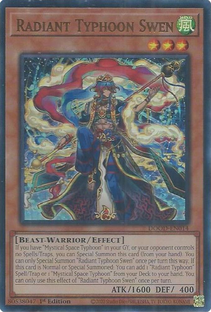 Radiant Typhoon Swen - (DOOD-EN014) - Ultra Rare 1st Edition