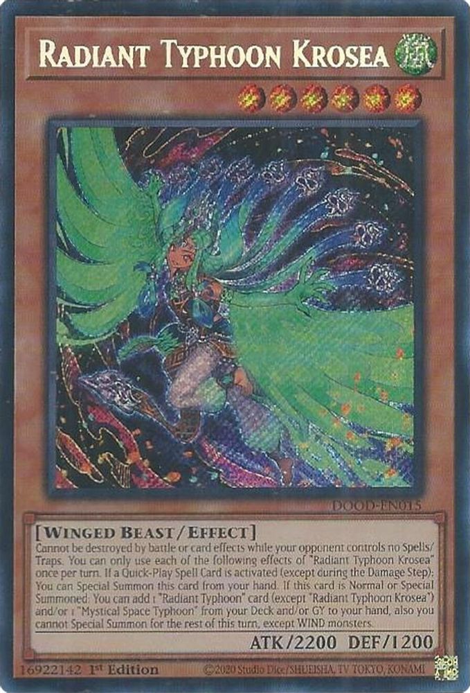 Radiant Typhoon Krosea - (DOOD-EN015) - Secret Rare 1st Edition