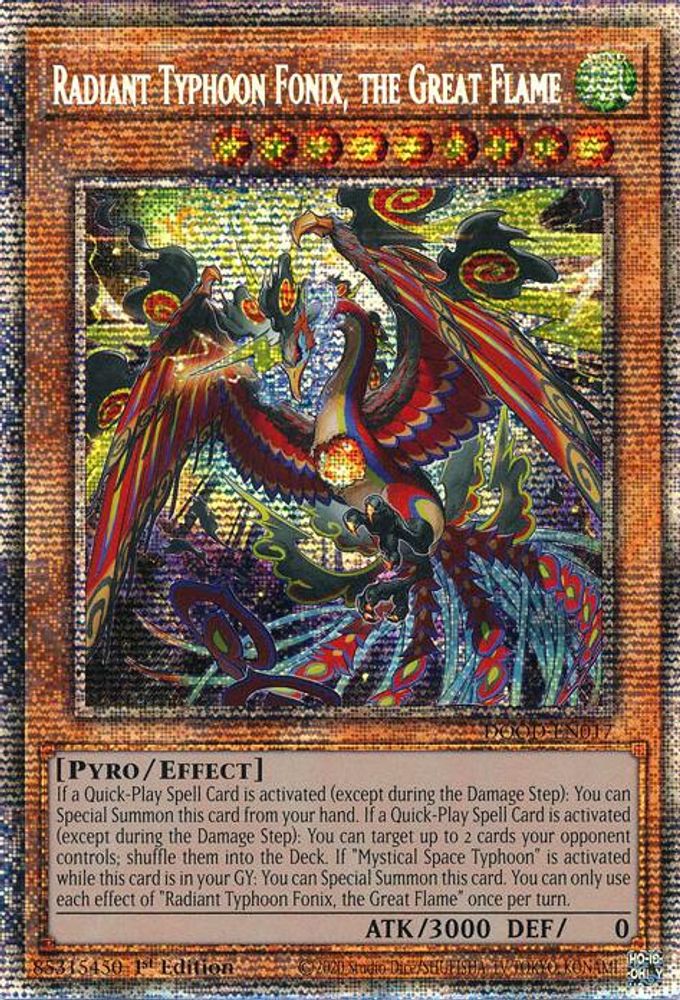 [STARLIGHT RARE] Radiant Typhoon Fonix, the Great Flame (Starlight Rare) - (DOOD-EN017) - 1st Edition