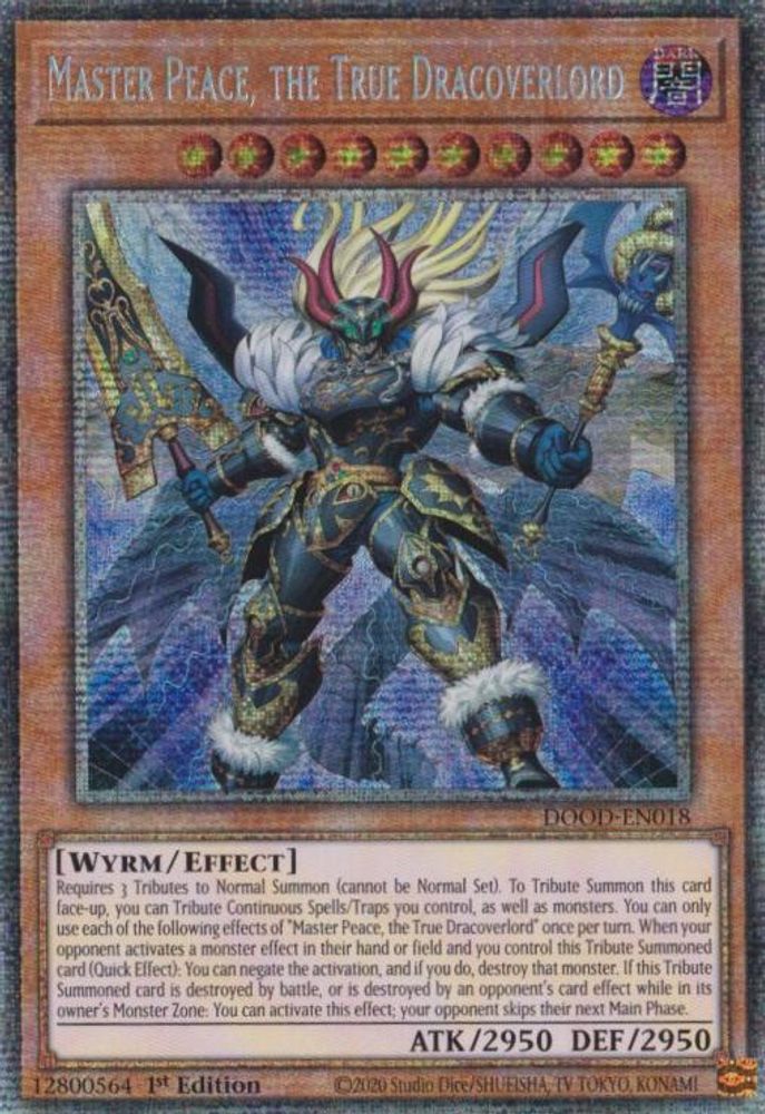 [STARLIGHT RARE] Master Peace, the True Dracoverlord - (DOOD-EN018) - 1st Edition