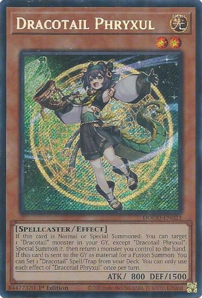 Dracotail Phryxul - (DOOD-EN023) - Secret Rare 1st Edition