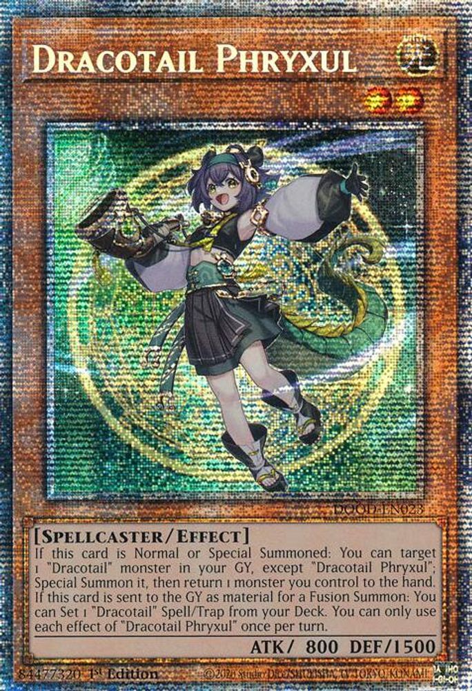 [STARLIGHT RARE] Dracotail Phryxul (Starlight Rare) - (DOOD-EN023) - 1st Edition