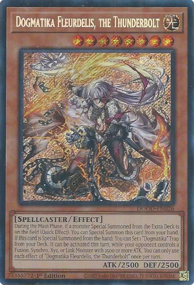 Dogmatika Fleurdelis, the Thunderbolt - (DOOD-EN026) - Secret Rare 1st Edition