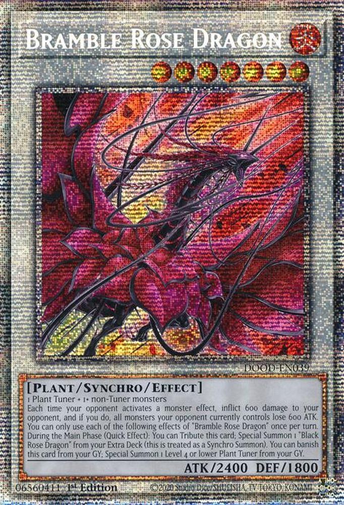 [STARLIGHT RARE] Bramble Rose Dragon - (DOOD-EN039) - 1st Edition