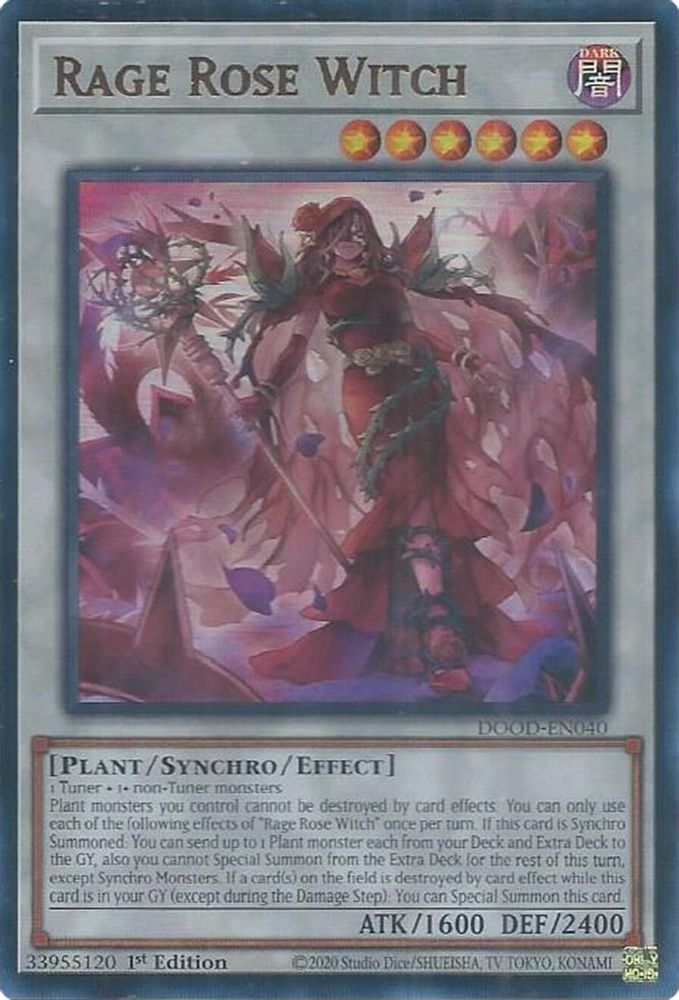 Rage Rose Witch - (DOOD-EN040) - Ultra Rare 1st Edition