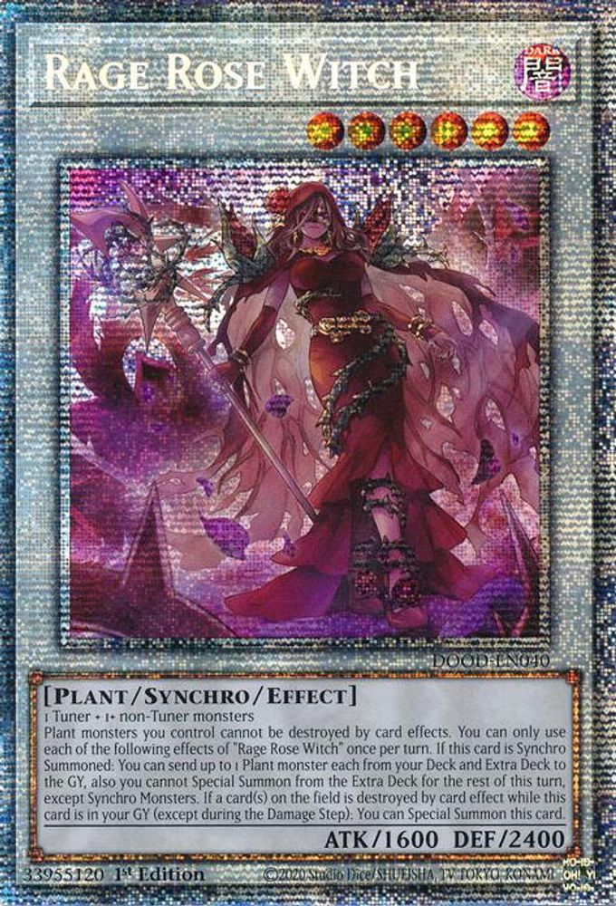 [STARLIGHT RARE] Rage Rose Witch (Starlight Rare) - (DOOD-EN040) - 1st Edition