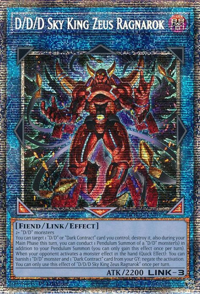 [STARLIGHT RARE] D/D/D Sky King Zeus Ragnarok (Starlight Rare) - (DOOD-EN049) - 1st Edition