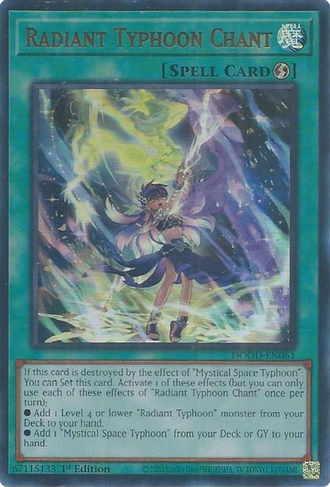 Radiant Typhoon Chant - (DOOD-EN061) - Ultra Rare 1st Edition