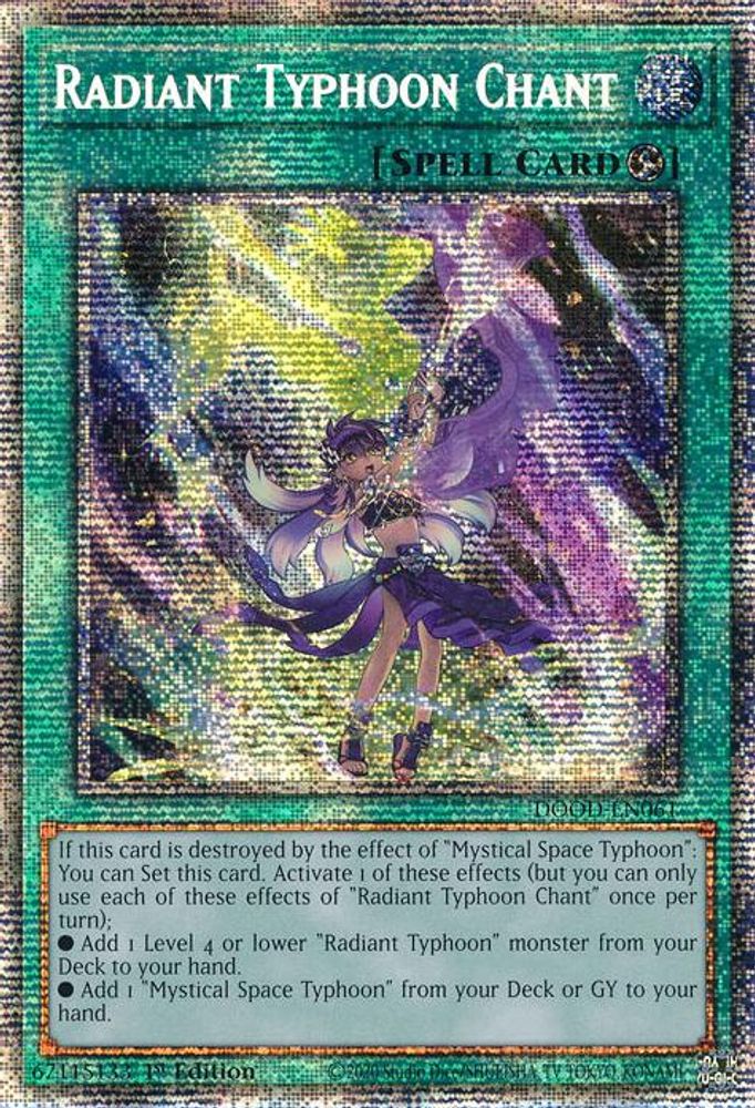 Radiant Typhoon Chant (Starlight Rare) - (DOOD-EN061) - Starlight Rare 1st Edition