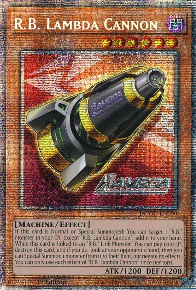 [STARLIGHT RARE] R.B. Lambda Cannon (Starlight Rare) - (DOOD-EN090) - 1st Edition