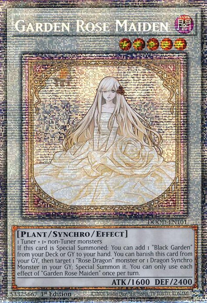 [STARLIGHT RARE] Garden Rose Maiden - (DOOD-EN101) - 1st Edition