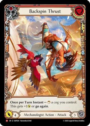 [Cold Foil] Backspin Thrust (Extended Art) (#SUP254) - Majestic - FAB Super Slam