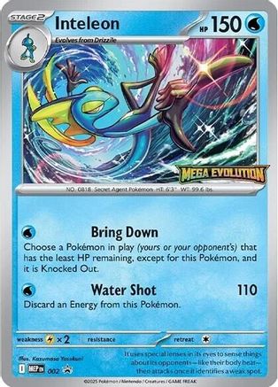 Inteleon - [  002 ] - Promo - Pokemon ME Mega Evolution Promo