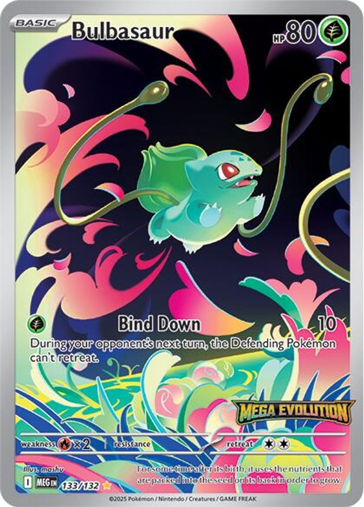 Bulbasaur - [  133/132 ] - Mega Evolution Box Topper STAMP MISC Promo