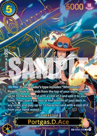 [ SP ] Portgas.D.Ace - (EB02-028) SP - One Piece Carrying On His Will