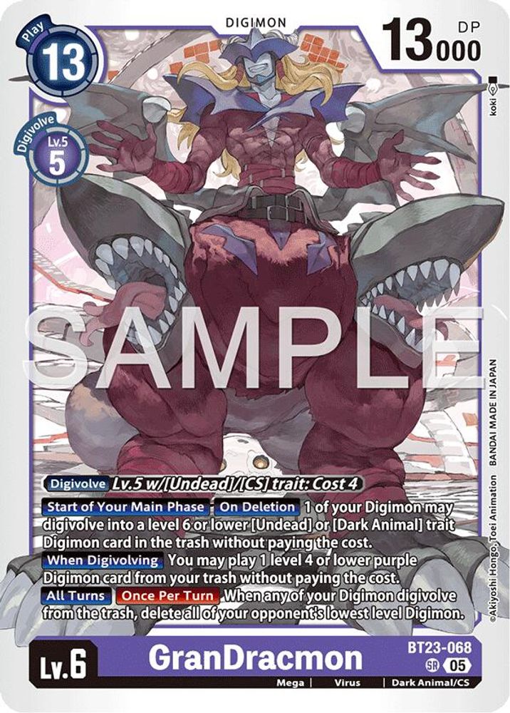 GranDracmon (BT23-068) Super Rare - Digimon Hackers' Slumber