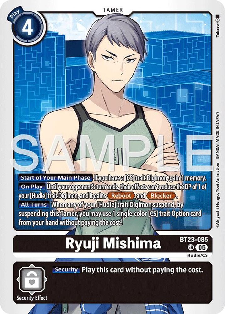 Ryuji Mishima (BT23-085) Super Rare - Digimon Hackers' Slumber