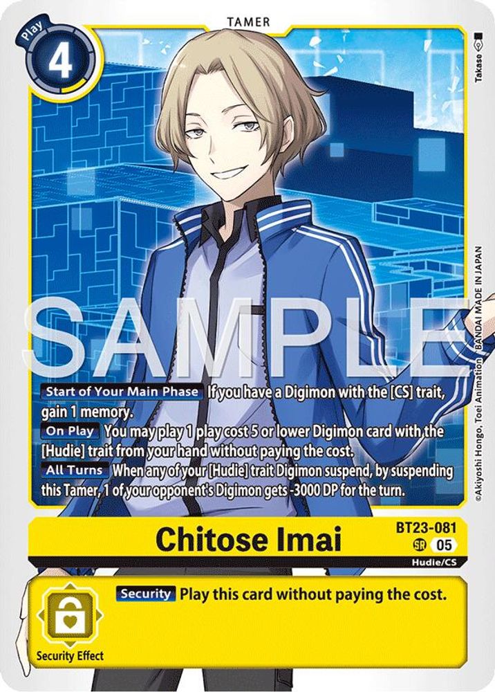 Chitose Imai (BT23-081) Super Rare - Digimon Hackers' Slumber