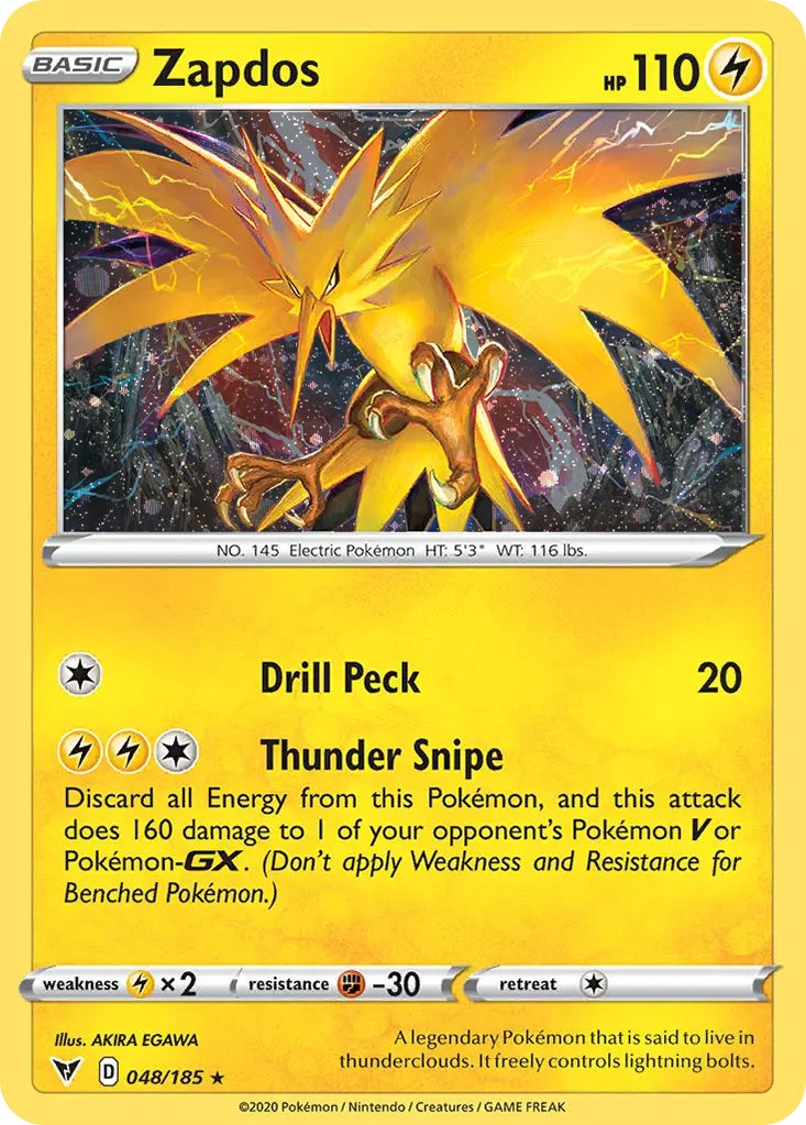 Zapdos - 048/185 - Cosmo Holo Blister Pack Promo