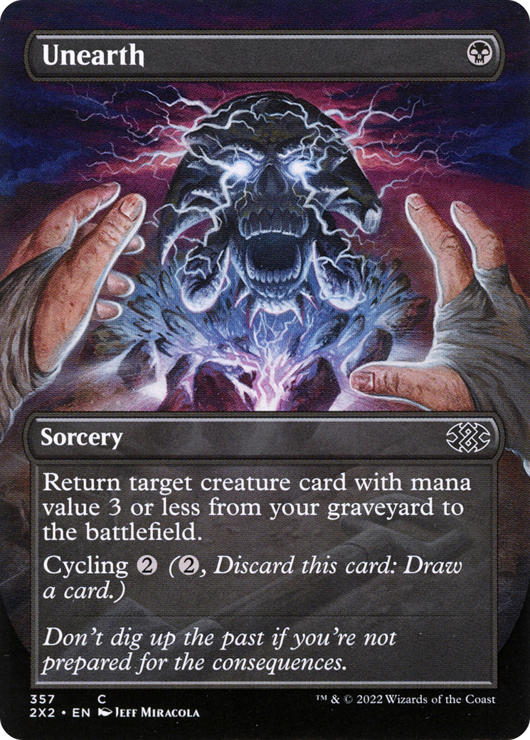 [ BL ] [FOIL] Unearth (Borderless) #357 - COMMON 2X2 - Double Masters 2022