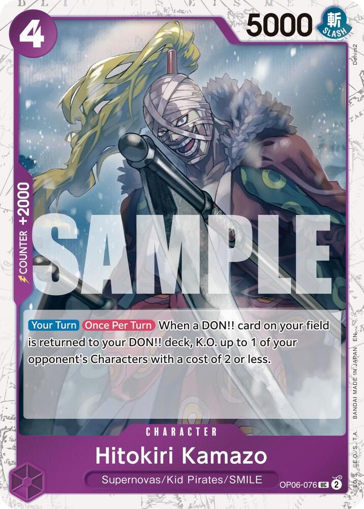 Hitokiri Kamazo OP06-076 -  [PIRATE FOIL]  [PRB-02] Premium Booster - THE BEST - VOL. 2
