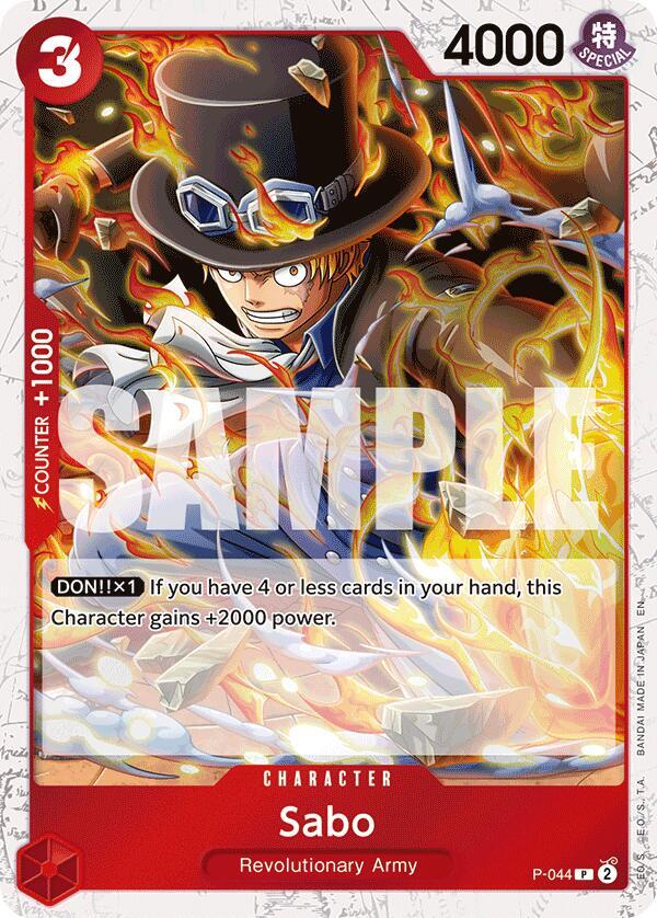 Sabo (RED) -  P-044 -  [PIRATE FOIL]  [PRB-02] Premium Booster - THE BEST - VOL. 2