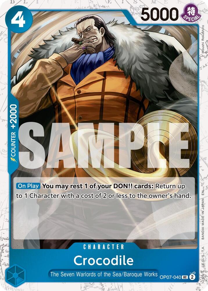 Crocodile (OP07) - OP07-040 -  [PIRATE FOIL]  [PRB-02] Premium Booster - THE BEST - VOL. 2