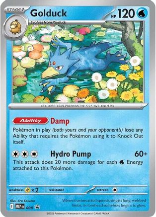 Golduck - [  008 ] - Promo - Pokemon ME Mega Evolution Promo