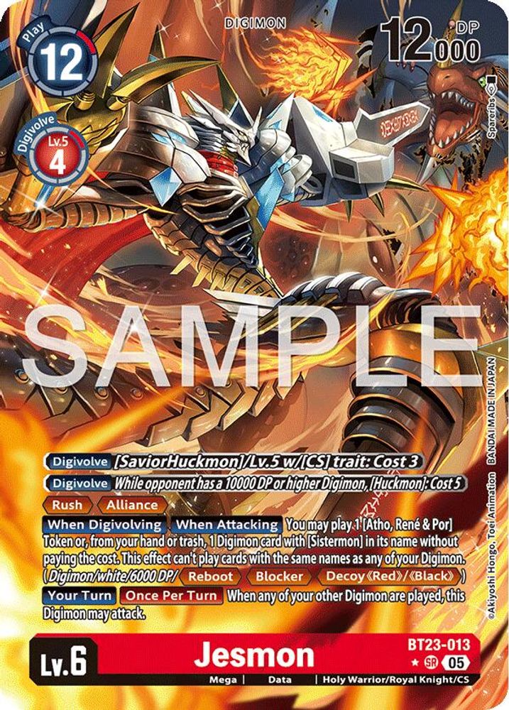 Jesmon (Alternate Art) (BT23-013) SR★ - Digimon Hackers' Slumber