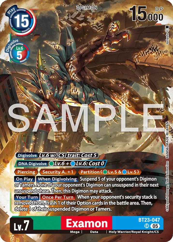 Examon (BT23-047SR) Super Rare - Digimon Hackers' Slumber