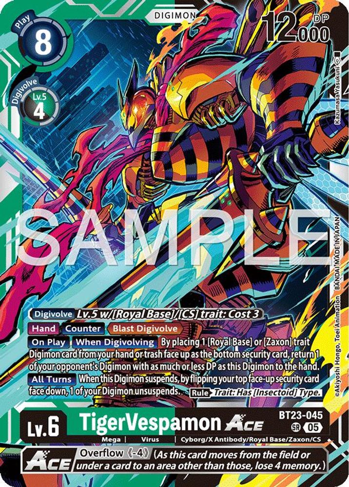 TigerVespamon ACE (BT23-045) Super Rare - Digimon Hackers' Slumber