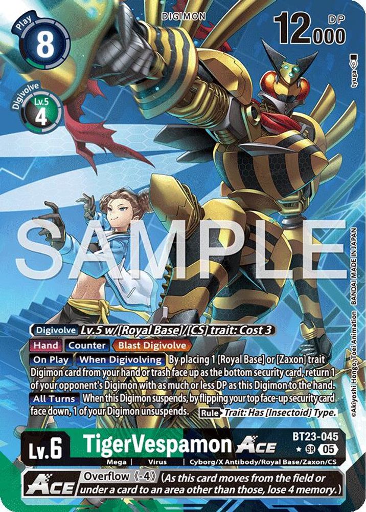 TigerVespamon ACE (Alternate Art) (BT23-045) SR★ - Digimon Hackers' Slumber
