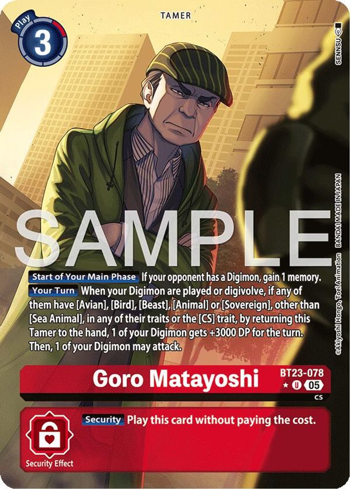 Goro Matayoshi (Alternate Art) (BT23-078) U★ - Digimon Hackers' Slumber