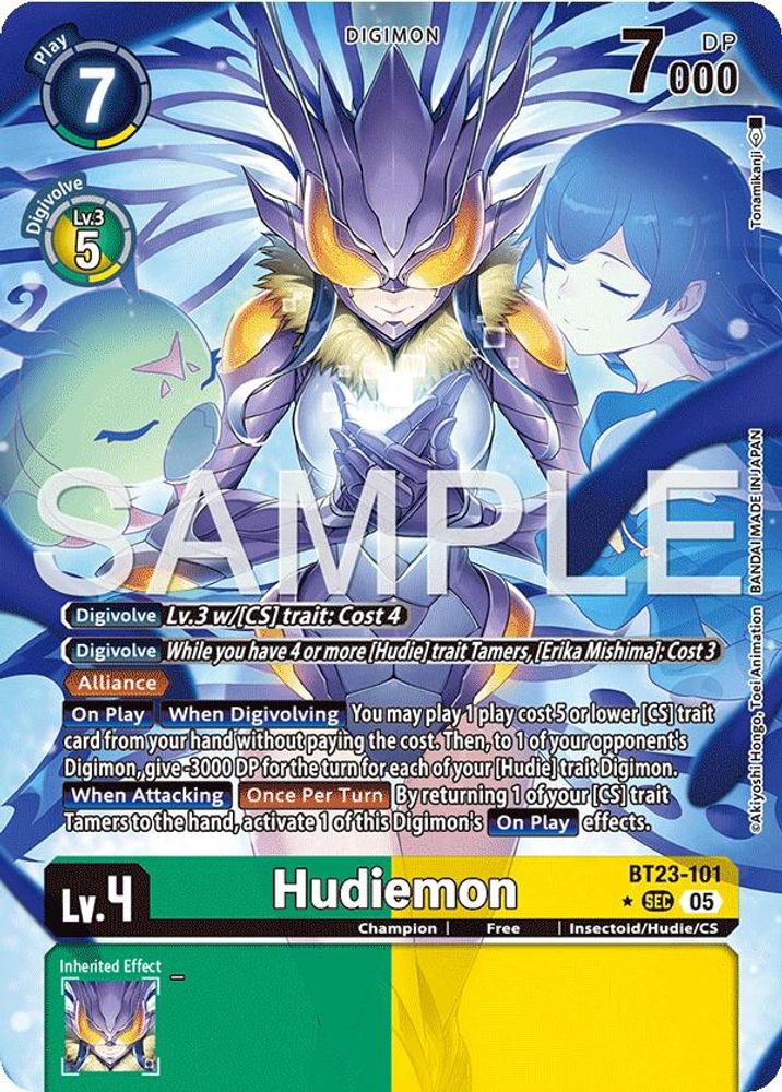 Hudiemon (Alternate Art) (BT23-101) SEC★ - Digimon Hackers' Slumber