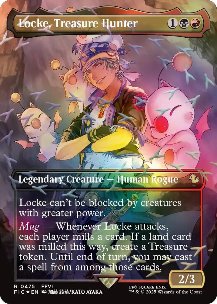 [CHOCOBO TRACK FOIL] Locke, Treasure Hunter - #0475 - Rare Final Fantasy Commander