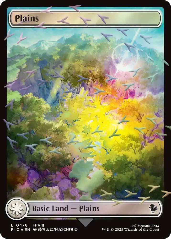 [FOIL] Plains (Chocobo Track Foil) #478 - LAND FIC - Commander: FINAL FANTASY