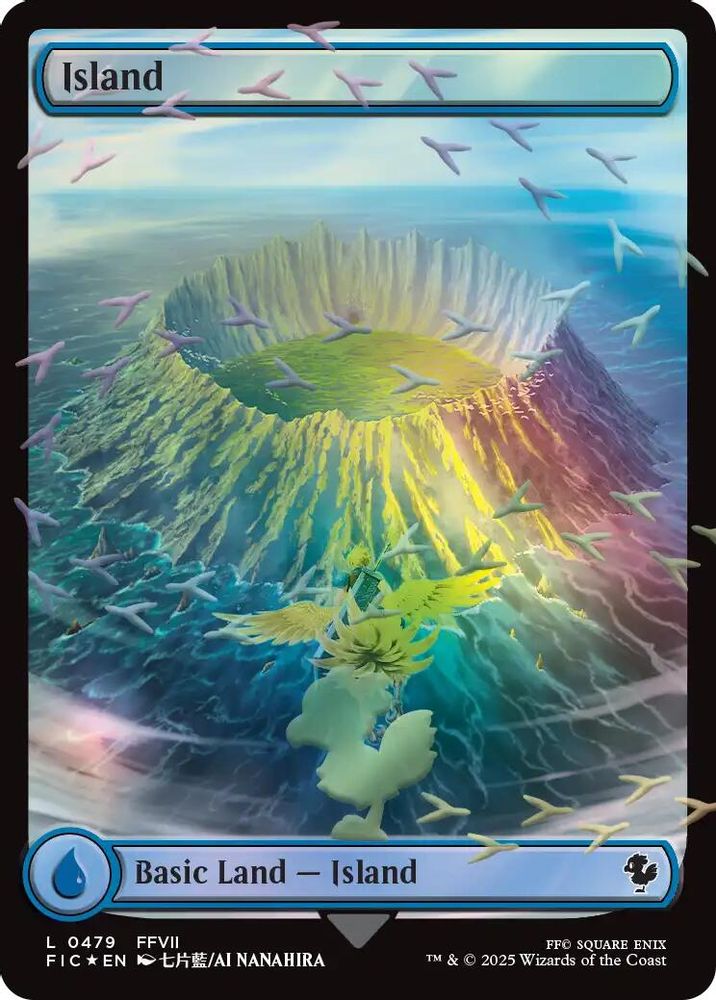 [FOIL] Island (Chocobo Track Foil) #479 - LAND FIC - Commander: FINAL FANTASY