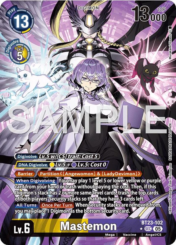Mastemon (Alternate Art) (BT23-102) SEC★ - Digimon Hackers' Slumber