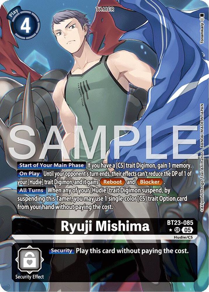 Ryuji Mishima (Alternate Art) (BT23-085) SR★ - Digimon Hackers' Slumber