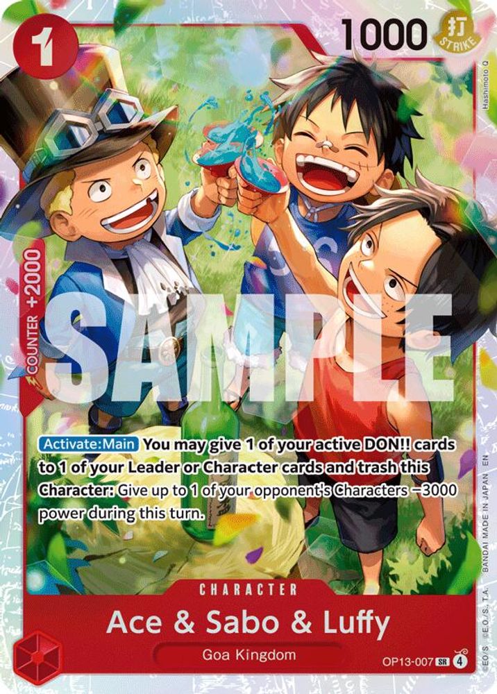 Ace & Sabo & Luffy (OP13-007) Super Rare - One Piece Carrying On His Will