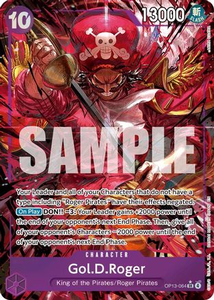 [ALTERNATE ART] Gol.D.Roger (064) (OP13-064) SR - One Piece Carrying On His Will