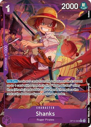 [ALTERNATE ART] Shanks (065) (OP13-065) R - One Piece Carrying On His Will