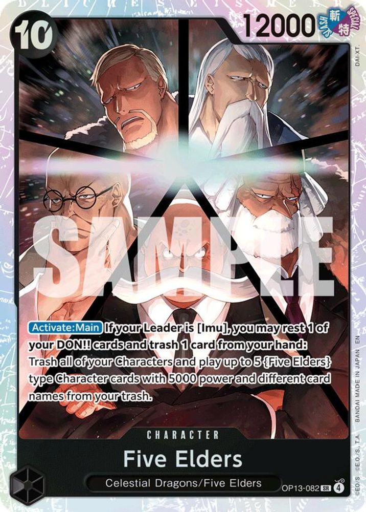Five Elders (OP13-082) Super Rare - One Piece Carrying On His Will