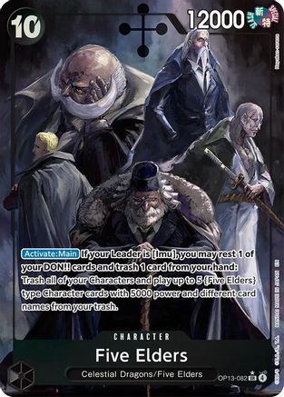 [ALTERNATE ART] Five Elders (OP13-082) SR - One Piece Carrying On His Will