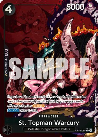 [ALTERNATE ART] St. Topman Warcury (OP13-089) R - One Piece Carrying On His Will